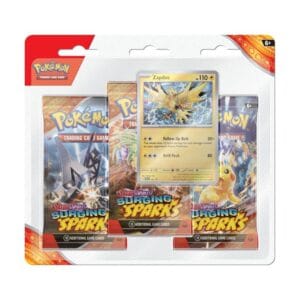 POKÉMON TCG: SCARLET & VIOLET - SURGING SPARKS 3 PACK BLISTER ZAPDOS (INGLÉS)