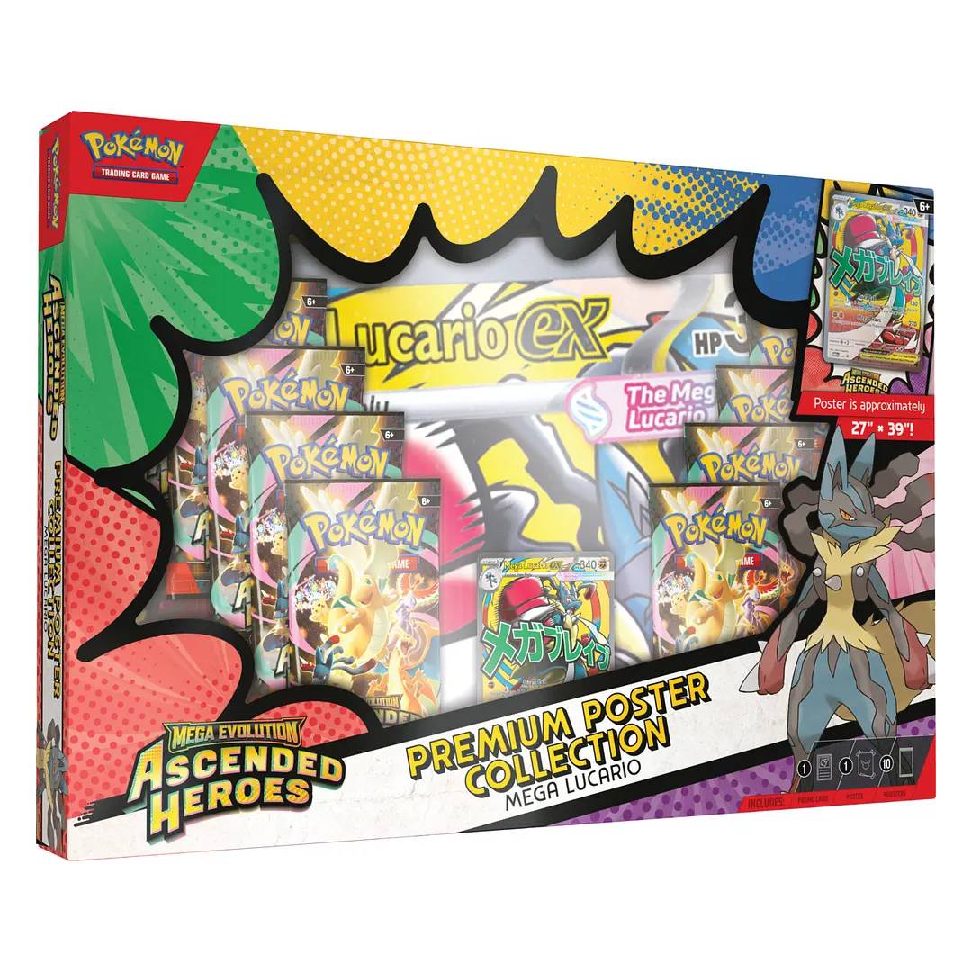 (PREVENTA) POKEMON TCG: PREMIUM POSTER COLLECTION ASCENDED HEROES - MEGA LUCARIO - INGLES