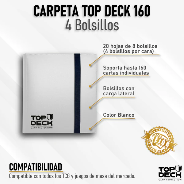 CARPETA ESENCIAL TOPDECK 160 COLOR BLANCO